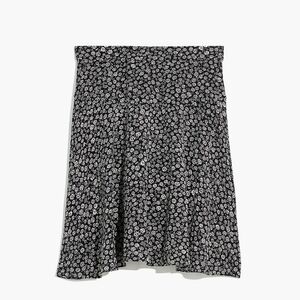 Madewell Black and White Floral Mini Skirt - Parisian Ditsy